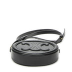 Celine Triomphe Oval Crossbody Black Calfskin Leather — view 6