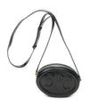 Celine Triomphe Oval Crossbody Black Calfskin Leather
