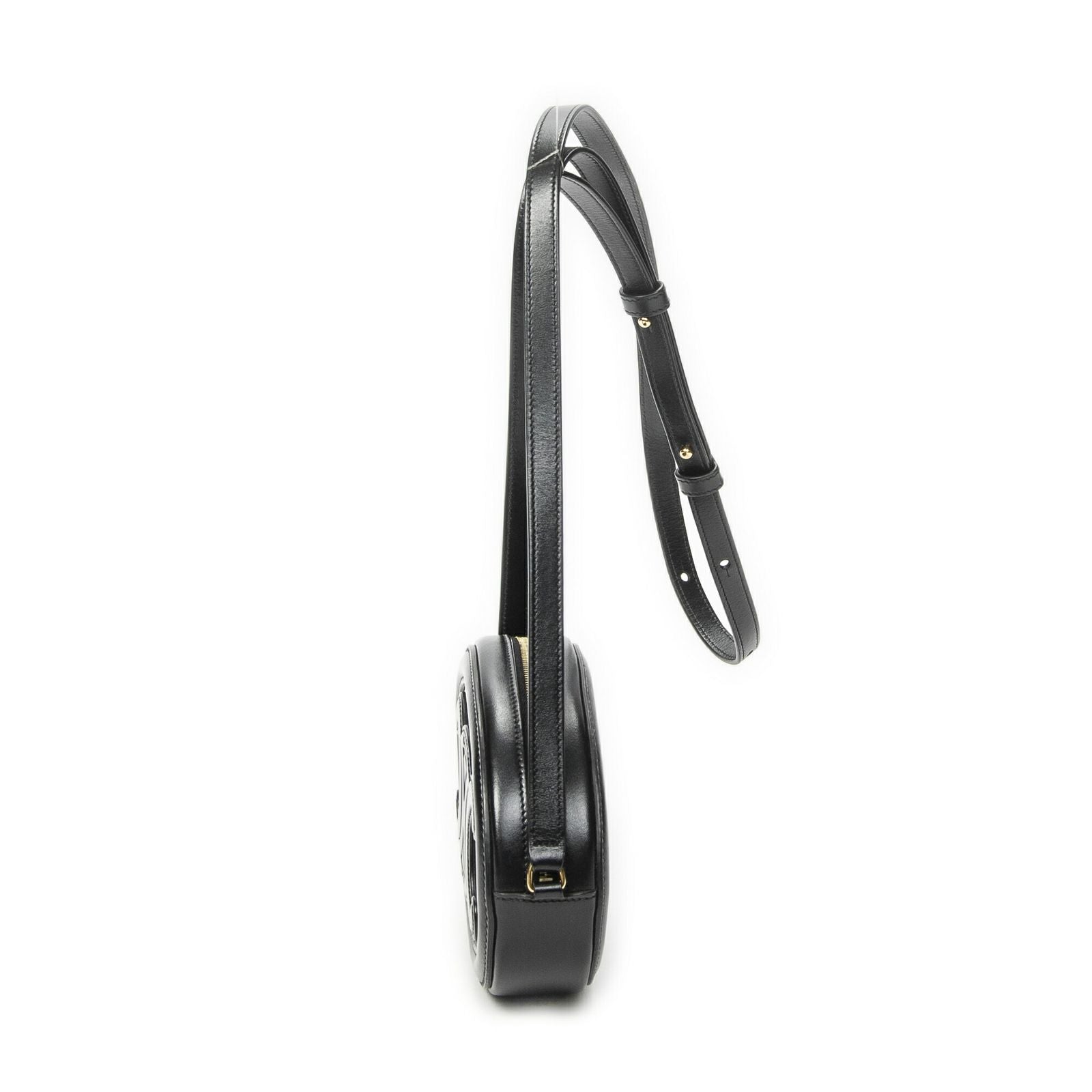 Celine Triomphe Oval Crossbody Black Calfskin Leather — view 3