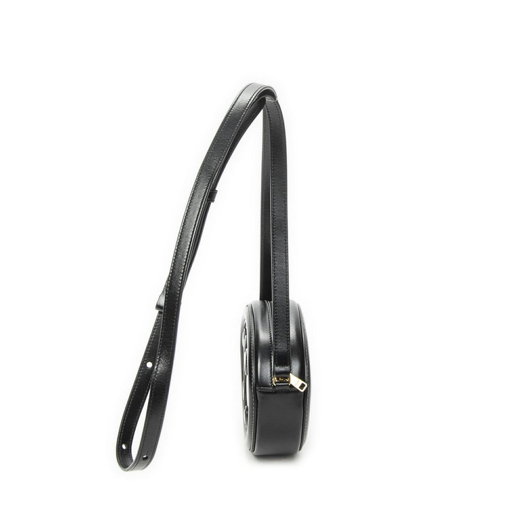 Celine Triomphe Oval Crossbody Black Calfskin Leather — view 4