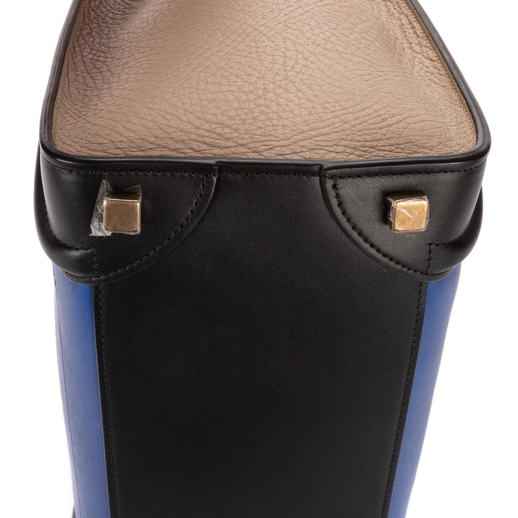 Celine Tricolor Micro Luggage Gray Black Blue Smooth Calfskin — view 7
