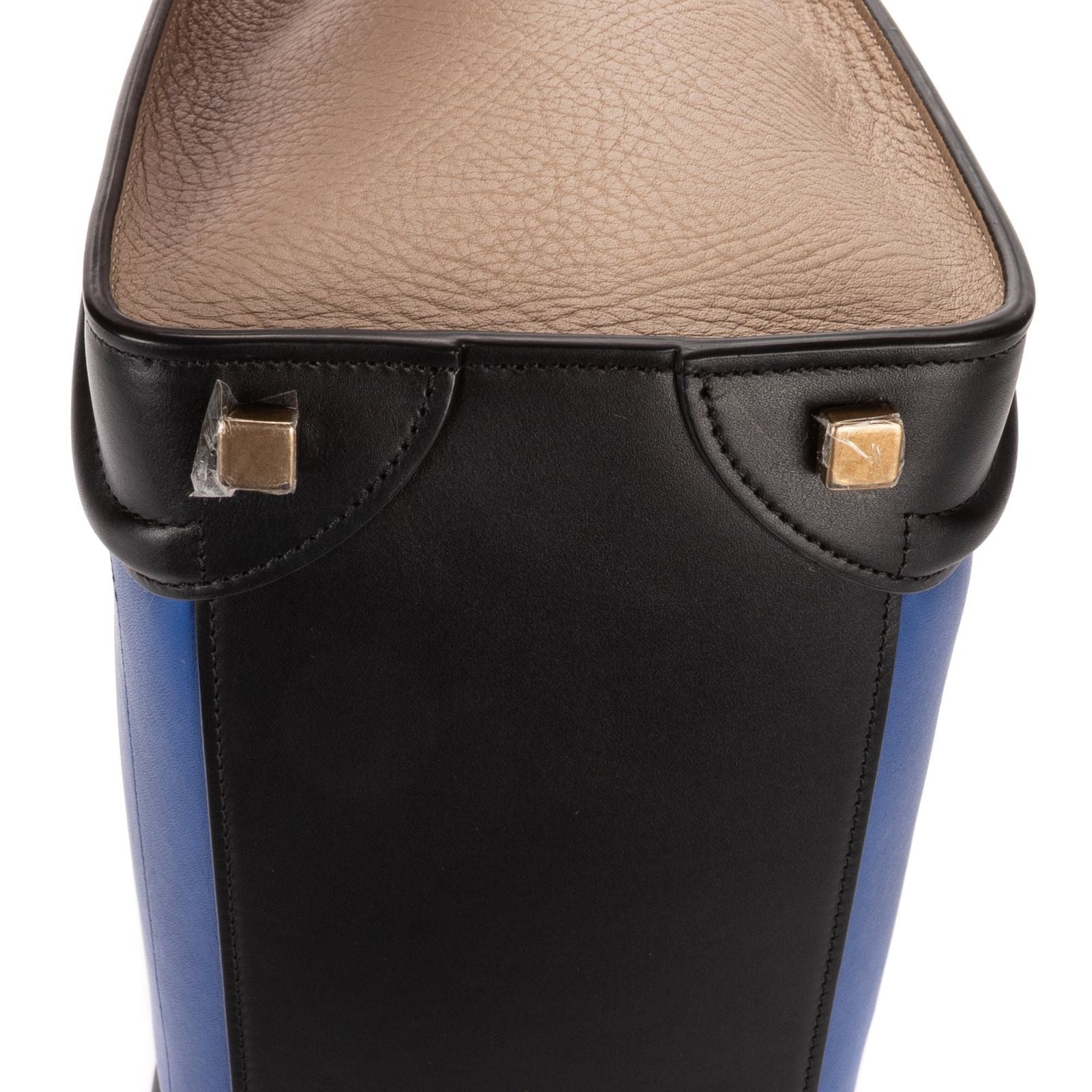 Celine Tricolor Micro Luggage Gray Black Blue Smooth Calfskin — view 7