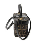 Fendi Trendy Top Handle Vanity Case Brown Black Zucca Canvas — view 4