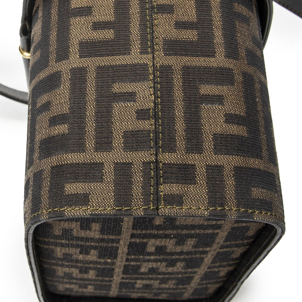 Fendi Trendy Top Handle Vanity Case Brown Black Zucca Canvas — view 8