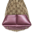 Gucci Medium Heart Bit Charm Hobo Beige Pink GG Canvas — view 7