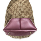 Gucci Medium Heart Bit Charm Hobo Beige Pink GG Canvas — view 8