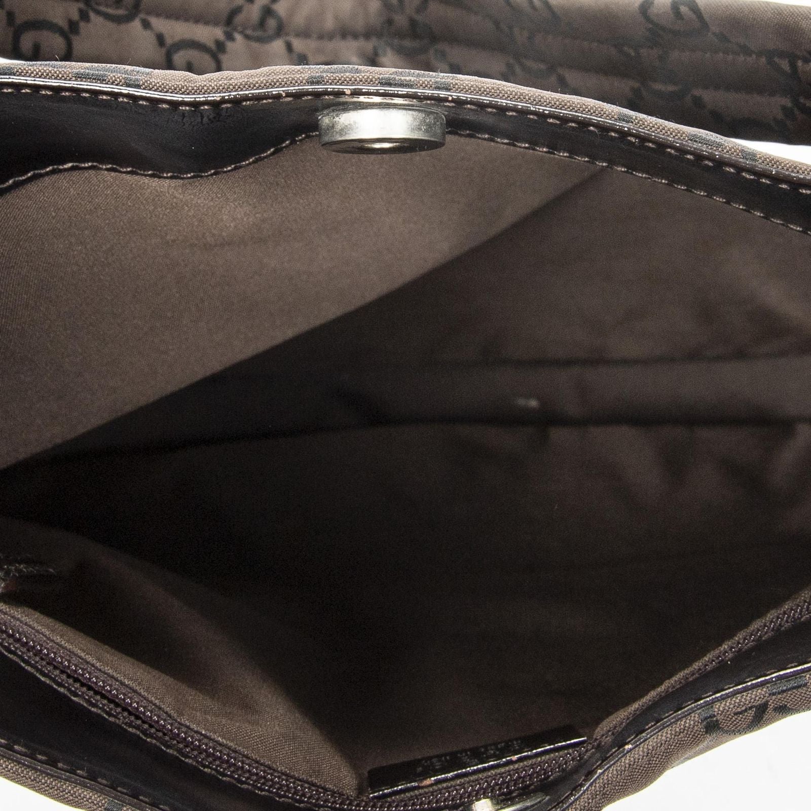 Gucci Shoulder Hobo Dark Brown GG Nylon Canvas — view 9