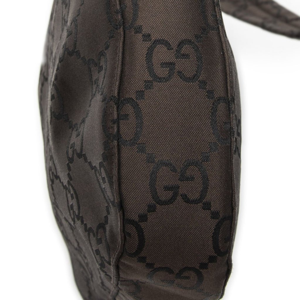 Gucci Shoulder Hobo Dark Brown GG Nylon Canvas — view 8