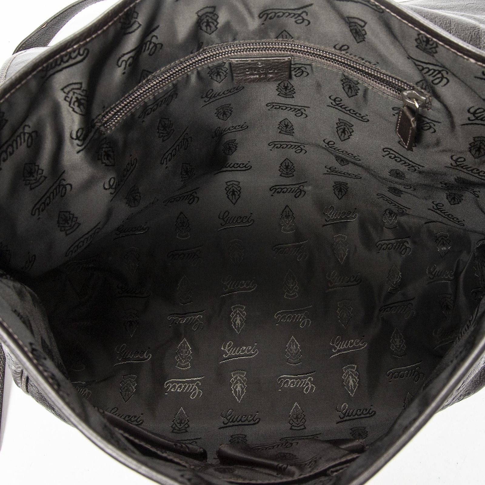 Gucci Large Flap Messenger Dark Brown Guccissima — view 9