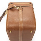 Gucci Large Bamboo Vanity Case Brown Gray Calfskin Leather — view 7