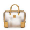 Loewevintage Transparent Amazona Tan Nylon Canvas Shoulder