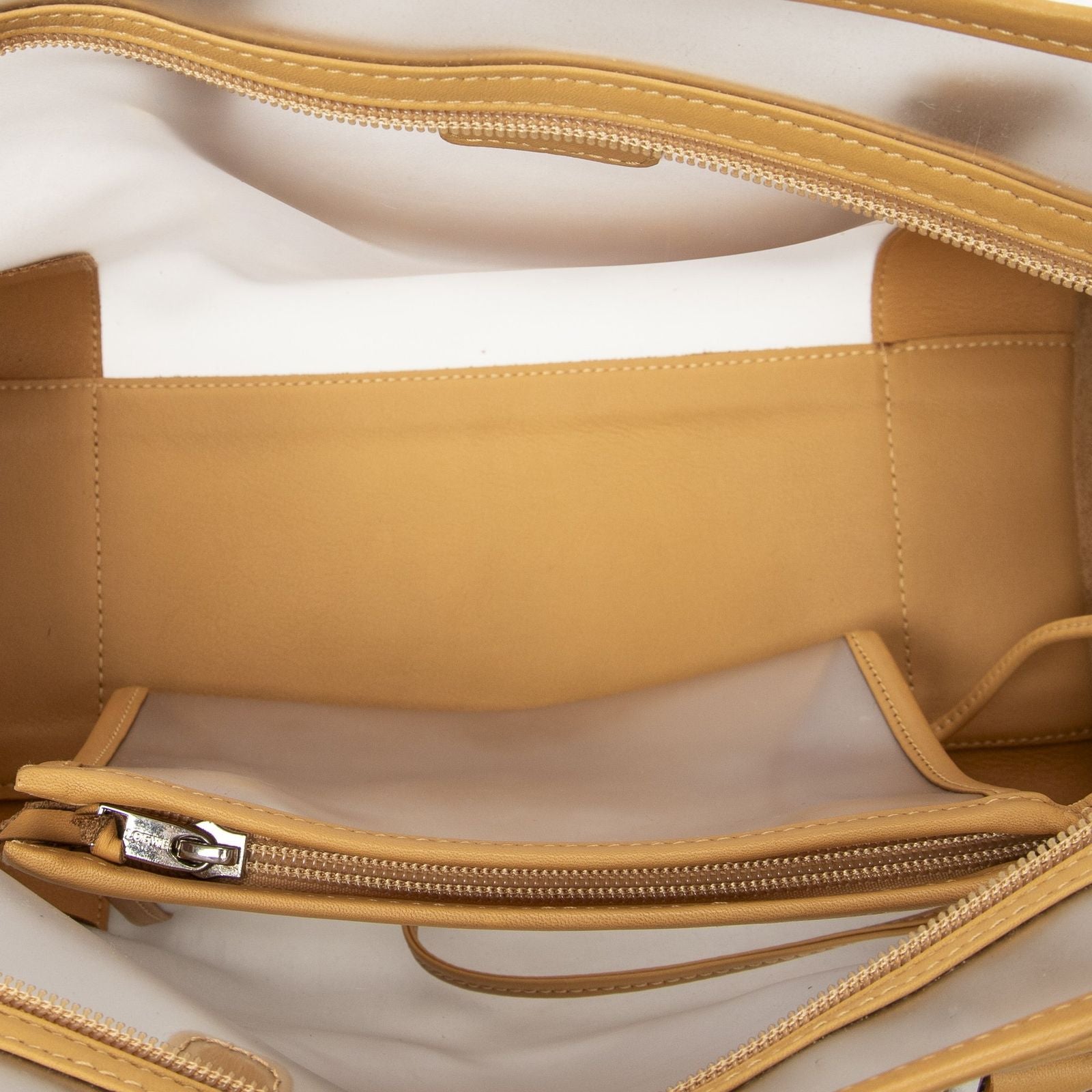 Loewevintage Transparent Amazona Tan Nylon Canvas Shoulder — view 9