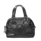 Loewevintage Anagram Dome Tote Black Calfskin Leather