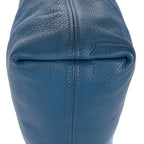 Prada Large Hobo Top Handle Blue Vitello Daino — view 7
