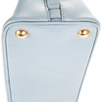 Prada Small Zip Promenade Blue Saffiano Leather Messenger — view 8