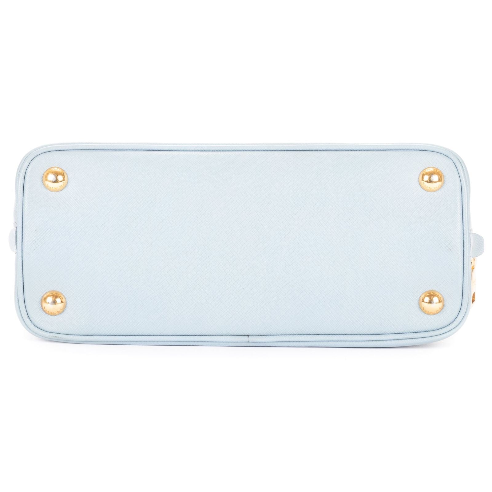 Prada Small Zip Promenade Blue Saffiano Leather Messenger — view 6