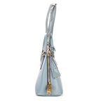 Prada Small Zip Promenade Blue Saffiano Leather Messenger — view 4