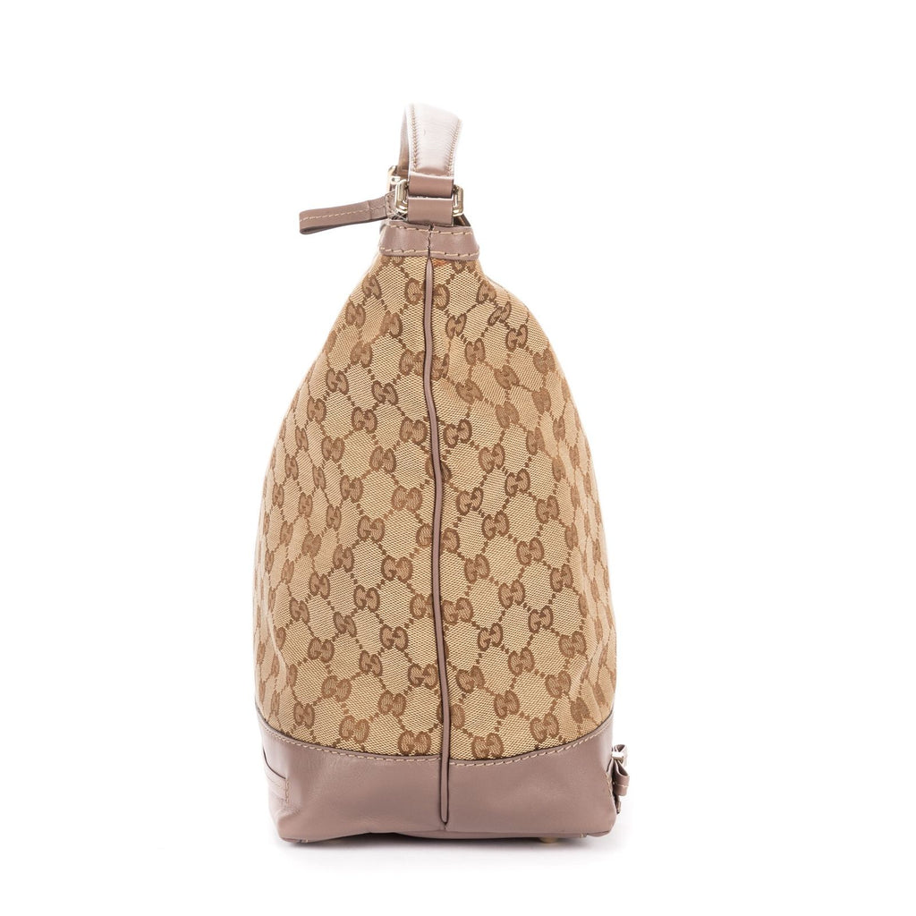 Gucci Bree Bow Hobo Beige GG Canvas — view 4