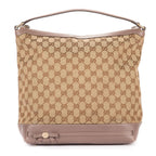 Gucci Bree Bow Hobo Beige GG Canvas