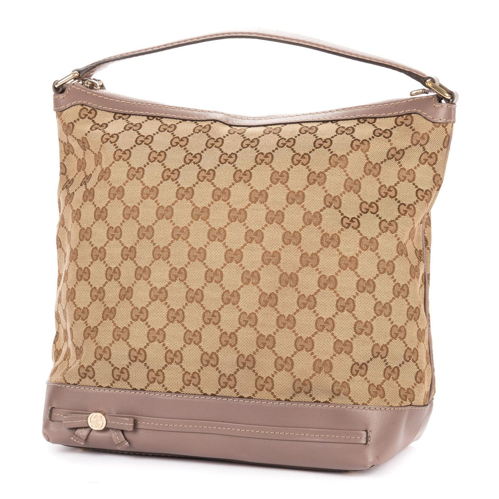 Gucci Bree Bow Hobo Beige GG Canvas — view 2