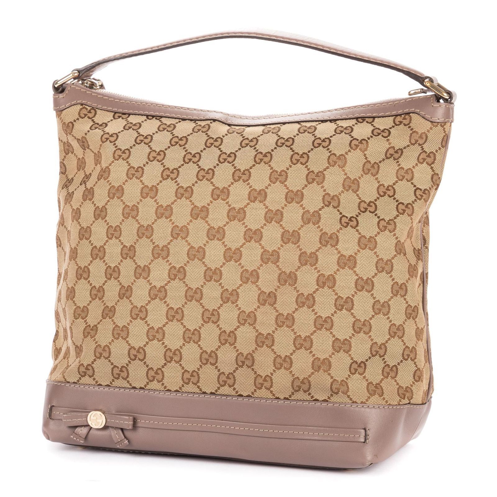 Gucci Bree Bow Hobo Beige GG Canvas — view 2