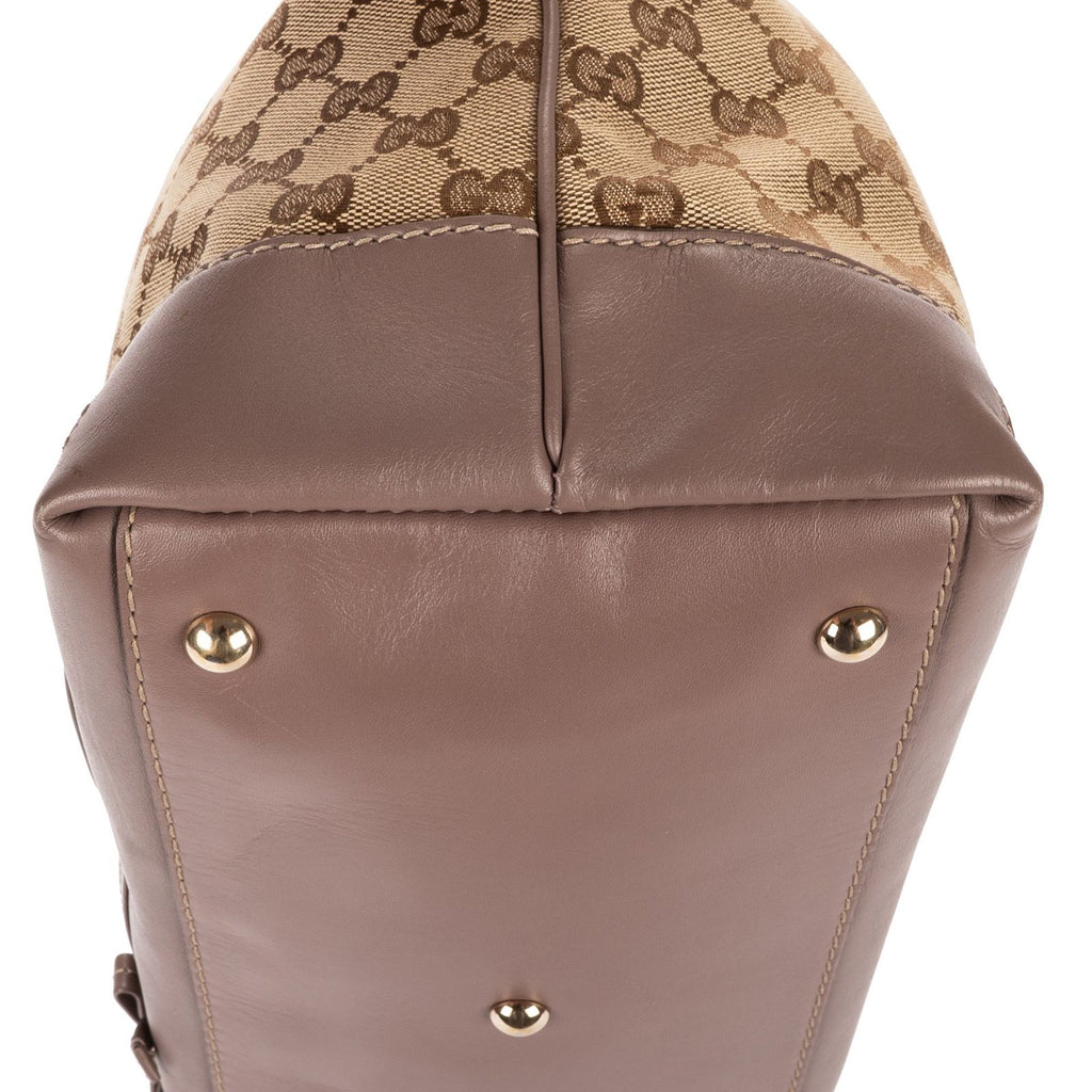 Gucci Bree Bow Hobo Beige GG Canvas — view 8