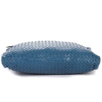 Bottega Veneta Venet Messenger Blue Intrecciato Leather — view 6