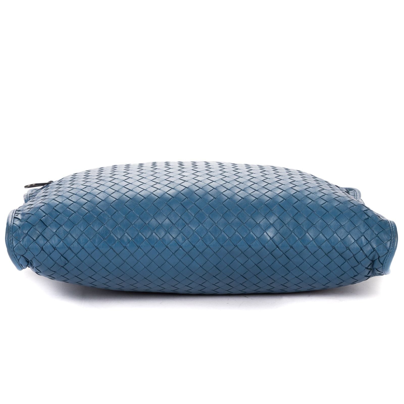 Bottega Veneta Venet Messenger Blue Intrecciato Leather — view 6