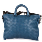 Bottega Veneta Venet Messenger Blue Intrecciato Leather — view 5