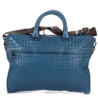 Bottega Veneta Venet Messenger Blue Intrecciato Leather
