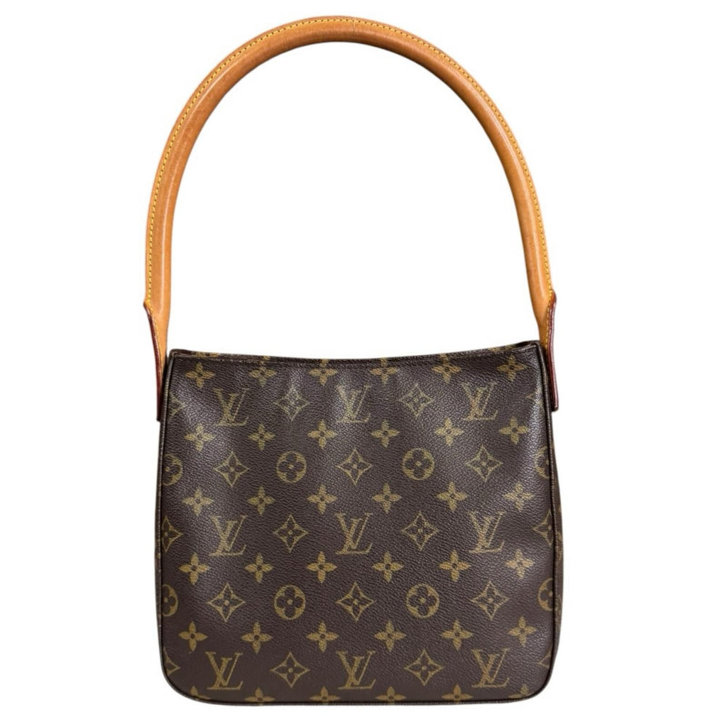 Louis Vuitton Looping Monogram Shoulder Bag Canvas Brown