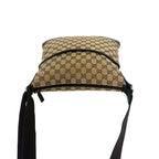 Gucci GG Monogram Canvas Perforated Leather Shoulder Bag Crossbody Brown Beige — view 4