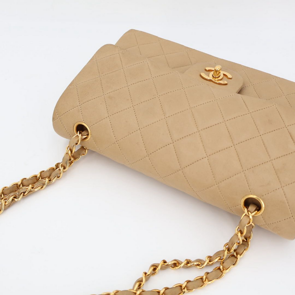 Chanel Quilted 25 Lambskin Double Flap Chain — view 8