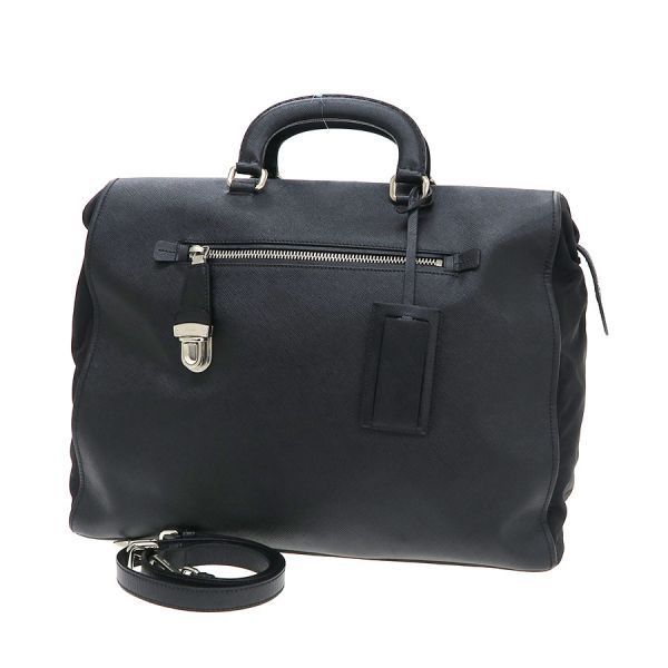 Prada Nylon Leather 2-Way Boston Black Messenger
