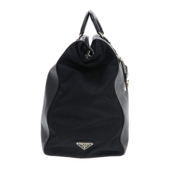 Prada Nylon Leather 2-Way Boston Black Messenger — view 4