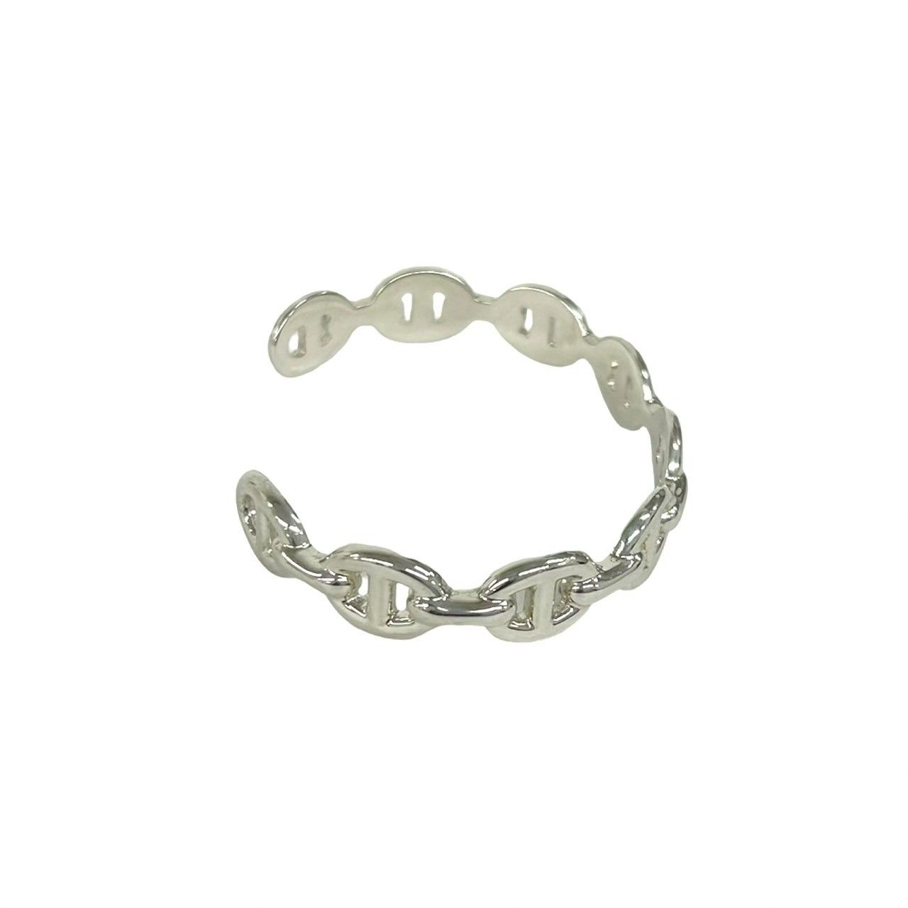 Hermes Enchainee Bangle 925 Sterling Silver Bracelet — view 5