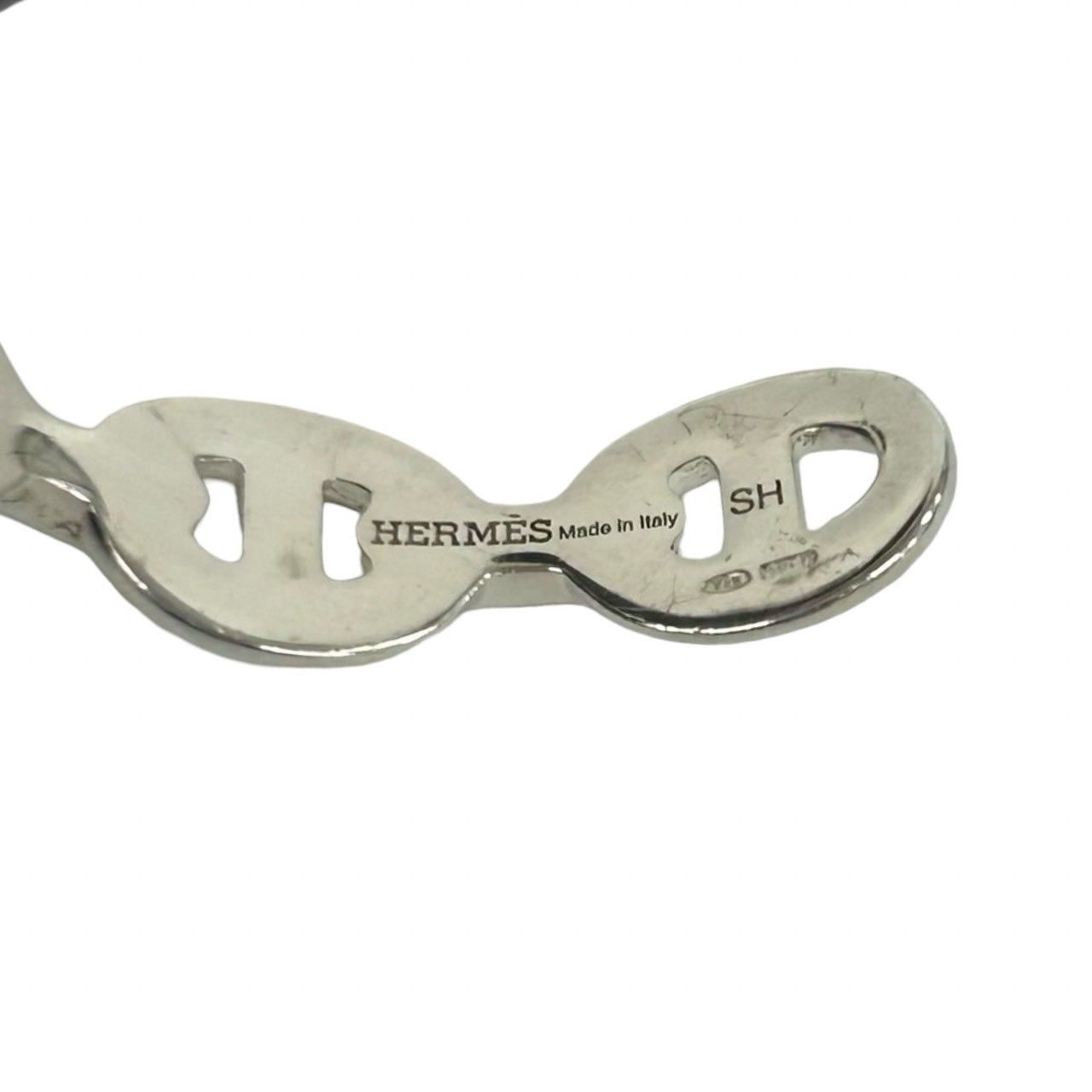 Hermes Enchainee Bangle 925 Sterling Silver Bracelet — view 3