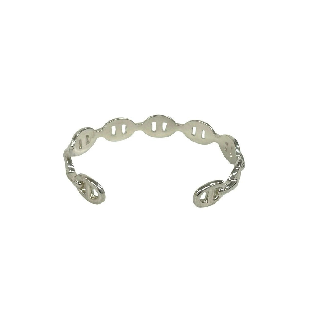 Hermes Enchainee Bangle 925 Sterling Silver Bracelet — view 6