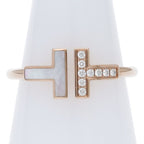 Tiffany & Co T Wire Shell Diamond Ring 18k Pink Gold