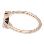 Tiffany & Co T Wire Shell Diamond Ring 18k Pink Gold — view 3
