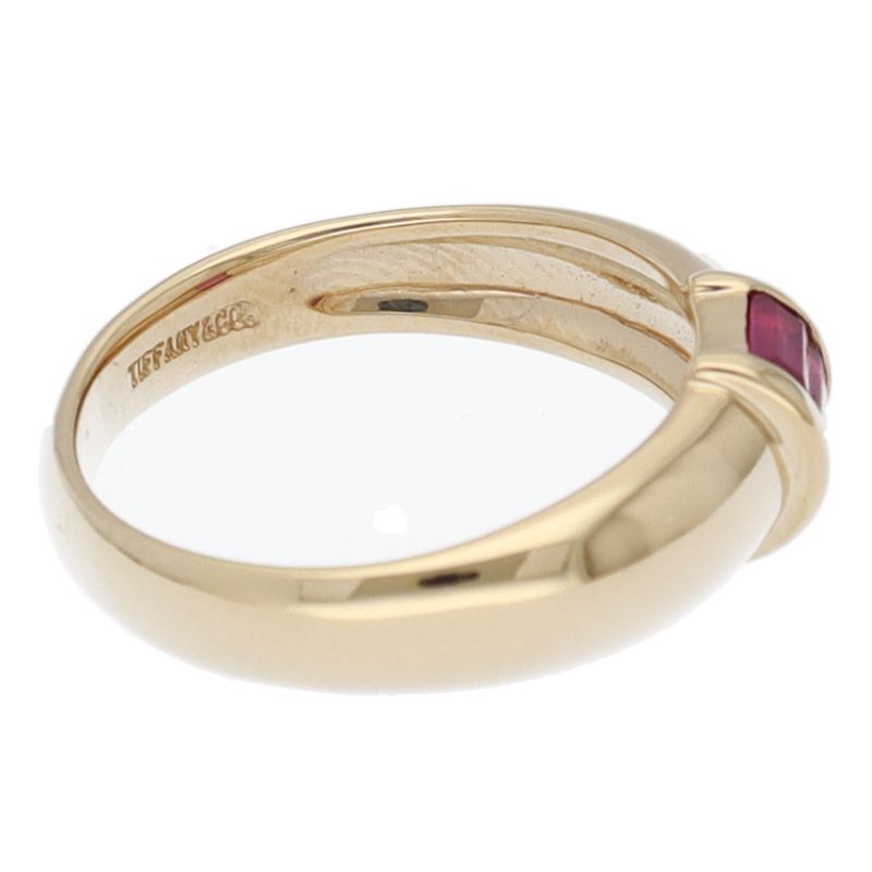Tiffany & Co Stacking Ruby Ring 18k Yellow Gold — view 5