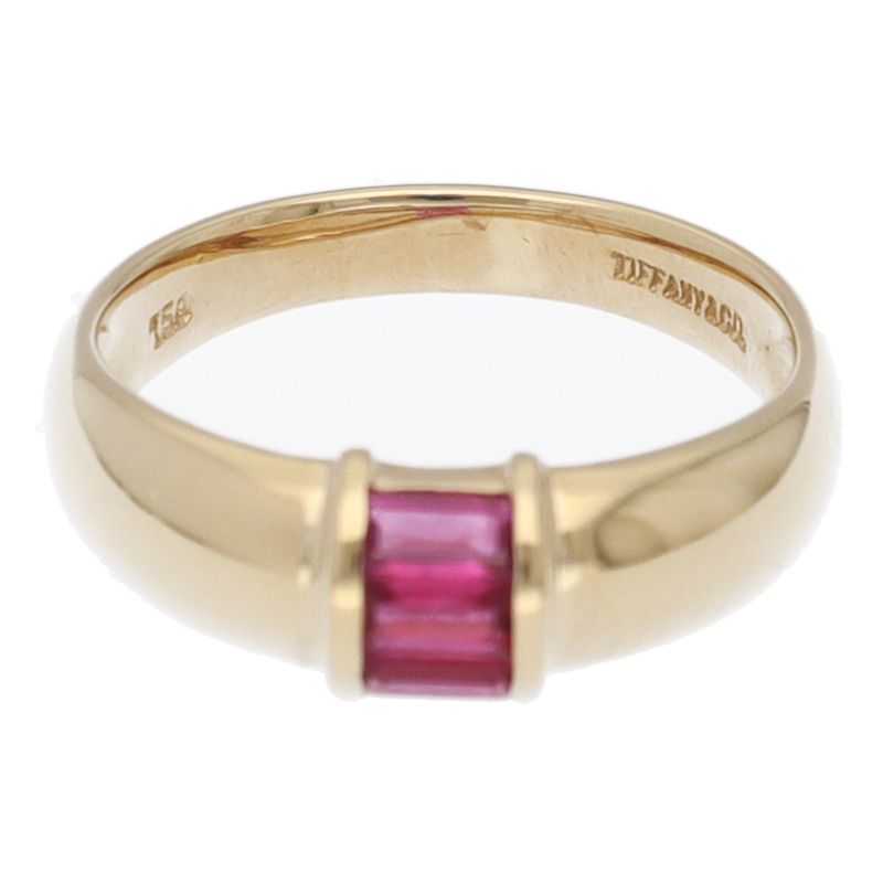 Tiffany & Co Stacking Ruby Ring 18k Yellow Gold — view 2