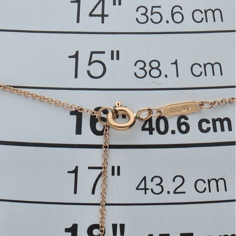 Tiffany & Co T Smile Small Diamond Necklace 18k Pink Gold — view 4