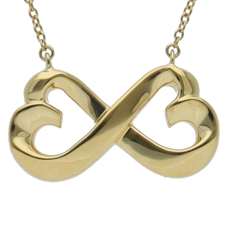 Tiffany & Co Double Loving Heart Necklace 18k Yellow Gold
