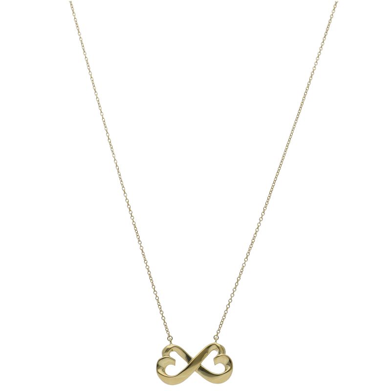 Tiffany & Co Double Loving Heart Necklace 18k Yellow Gold — view 2