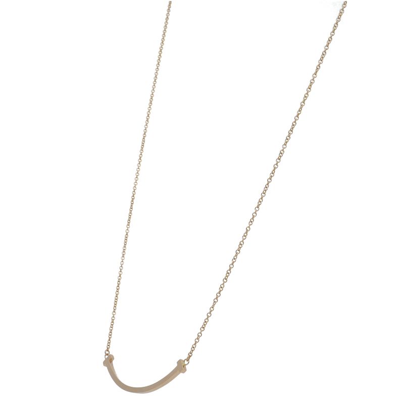 Tiffany & Co T Smile Small Necklace 18k Pink Gold — view 3