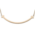 Tiffany & Co T Smile Small Necklace 18k Pink Gold