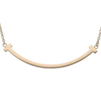 Tiffany & Co T Smile Small Necklace 18k Pink Gold