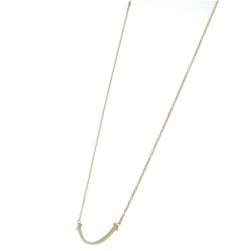 Tiffany & Co T Smile Small Necklace 18k Yellow Gold — view 3
