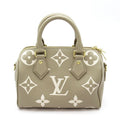 Louis Vuitton Speedy Bandouliere 20 Monogram Empreinte Boston Bag Tourterelle